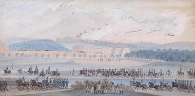 Parade of the Imperial Army in front of Schönbrunn Palace by Balthasar Wigand